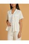 Women Ivory Printed Classic Pyjama Set - 4