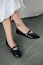 Siena Pim Detailed Matte Patent Leather Ballerinas Black - 3