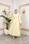Women's Standard Collar Buttoned Fixed Belted Loose Sleeve Hijab Dress - 5