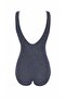 Beria Women's Plus Size Cupped Draped Polka Dot Patterned Gathering Swimsuit - 4