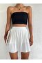 Women's Sandy Fabric Pleated Short Skirt - 6