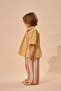 Rooster Embroidered Asymmetrical Placketed Shirt Yellow - 2