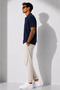 Men's Short Sleeve Ribbed Half Button Closure Polo Collar T-Shirt 26001 - 3