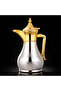 Luxury Gold-Plated Arabian Dallah Coffee Flask Set, 0.6L Capacity Each, Traditional Middle Eastern Thermal Carafe for Hot Tea & Arabic Coffee, Elegant Diamond Pattern Design, Set of 2 Premium Vacuum - 4