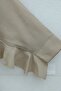 Buttoned Belted Bat Sleeve Flounce Oversize Modal Tunic - Mink - 7