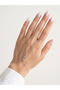 Silver Color Zircon Stone V Model Shahmeran Bracelet - 3