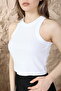 Women's Compact Combed Cotton Camisole Ribbed Tank Top Crop 95% Cotton 5% Elastane - 5