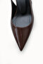 Phoebe Lia Women's Pointed Toe Open Back Thin Heeled Patent Leather Shoes 0012200 - 4