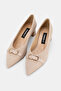 Women's Beige Suede Genuine Natural Leather 35-41 Size Heel Shoes - 3