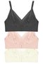 Seamless Bra - Lucent |   Laser Cut Wire-Free Women's Bra with Front Cross Stripe Detail, Pack of 3-2 - 2