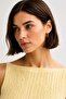 Dark Blonde Hair Knitted Patterned Viscose Women's Knitwear Blouse - 3