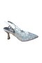 421 Women's Stoned Tulle Detailed Thin Heeled Open Back Evening Dress Stiletto - 2