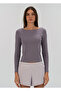 Relaxed Rib Wmn Plum Long Sleeve Women's T-Shirt