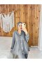 Hijab Boneli Gray Color Long Sleeve Wide Fit Maternity Pajama Set - 3