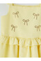 Nevavm Square Collar Stoned Girl's Dress with a Difference - 3
