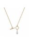 Special Series Lock Detail Drop Marquise Necklace - 3