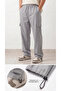 Men's Gray Parachute Fabric Commando Pocketed Clip-On (Adjustable Leg) Baggy Sweatpants