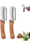 2 in 1 Stainless Steel Vegetable Peeler with Wooden Handle, Ergonomic Potato Peeler and Bottle Opener, Sharp Blade