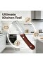 Multifunctional Vegetable Peeler, Wooden Handle, Bottle Opener & Grater, 3-in-1 Kitchen Gadget - 2