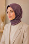 Luvina Soft Plum / Red Ecru Scarf with Border - 2