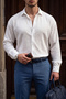 Tokyo White Textured Fabric Oversized Comfortable Fit Shirt