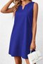 New Season Women's V-Neck Strap Satin Textured Mini Imported K Crepe Summer Dress - 4