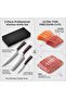 Professional Kitchen Knife Set, 3-Piece Chef Knife & Slicing Set with Ultra-Sharp Patterned Blades, Ergonomic Handle for Gourmet Home Cooking, Meat & Fish Prep - 7