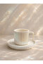 2-Person Porcelain Striped Modern Coffee Cup Set 100ml - 3