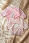 Baby Girl Waterproof Bibs with Sleeves Set of 2 - Stain-Proof, Liquid-Proof, Elastic Cuff, Swan - 4