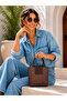 Monogram Pattern Brown Hand and Shoulder Bag