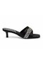 Women’s Heels- Leopard Print Heeled Slide Sandals – Casual Open Toe Mule Heels for Women with Buckle Strap – Black & White – Sizes 37-41 - 3