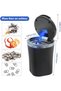 Car Ashtray with LED Light & Lid, Smokeless Portable Auto Ashtray for Car Cup Holder, Premium Leakproof Cigarette Ash Holder - 4