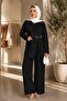 Women's Gold Accessory Detailed Tunic Pants Double Hijab Set Sb0037 - 3