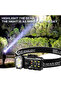 Portable Mini Flashlight COB LED Headlamp - 3 Light Sources, 5 Modes, Type-C Rechargeable, Work & Camping Headlight - 3