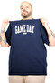 Mode XL Large Size Men's Gameday Crew Neck T-Shirt U26102 Indigo - 3