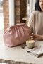 Lurine Women's Clutch Bag Pink Matte Leather - 5