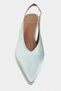 Wilson Turquoise Satin Open Back Women's Heeled Shoes - 6