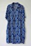 Cobalt Blue Shirt Collar Short Sleeve Patterned Casual Viscose Woven Dress 105 65 - 2