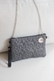 Motif Embroidered Portfolio Bag with Rope Strap Evening Dress Clutch En30 Size19 - 4