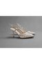 White Mesh 8.5cm Thin Heel Pointed Toe Stileto Women's Yzlik Shoes