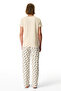 Women's Cotton Lounge Slow Today Shorts Sleeve Pajama Set - Pastel Beige - 5