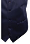 Men's V-Neck Vest Navy Blue Satin 54213 - 4