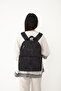 Sanmorris Unisex Water Resistant Medium Size Crinkle Fabric Multi-Compartment Dark Gray Laptop School and Travel Backpack - 8