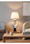 Modern White Black Detailed Bust Lampshade Dvut Davit Sculpture – White Hat Decorative Table Lamp, Stylish - 5