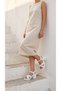 Cross-Strapped and Buckled Leather High Heeled Ankle Buckle Women's Summer Sandals - 9