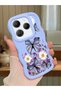 Infinix Hot 40 Pro Compatible Case Camera Protector Blue Silicone Couple Phone Case Butterfly Pattern