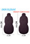 Car Front Seat Double Cushion Anti-Sweat Easy Installation Universal Protective Cover-Cushion Set Black-Silver-Jacquard Fabric - 3