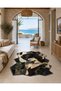 Sdt Flat Shaped Patterned Modern Woven Base Decorative Carpet Sdtamor209 - 3