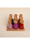 Peg Doll Set and Table 9 Colors Educational Toy Wooden Toy - 2
