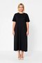 Women's Plus Size Midi Shift Cut 100% Cotton Knitted T-Shirt Dress Crew Neck Short Sleeve Casual - 4